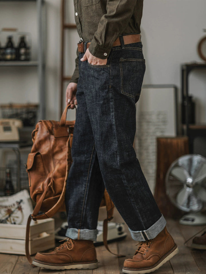 Jeans de Mezclilla Selvedge Índigo de 14 oz