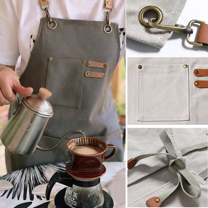 Delantal de lona resistente a manchas para hombre