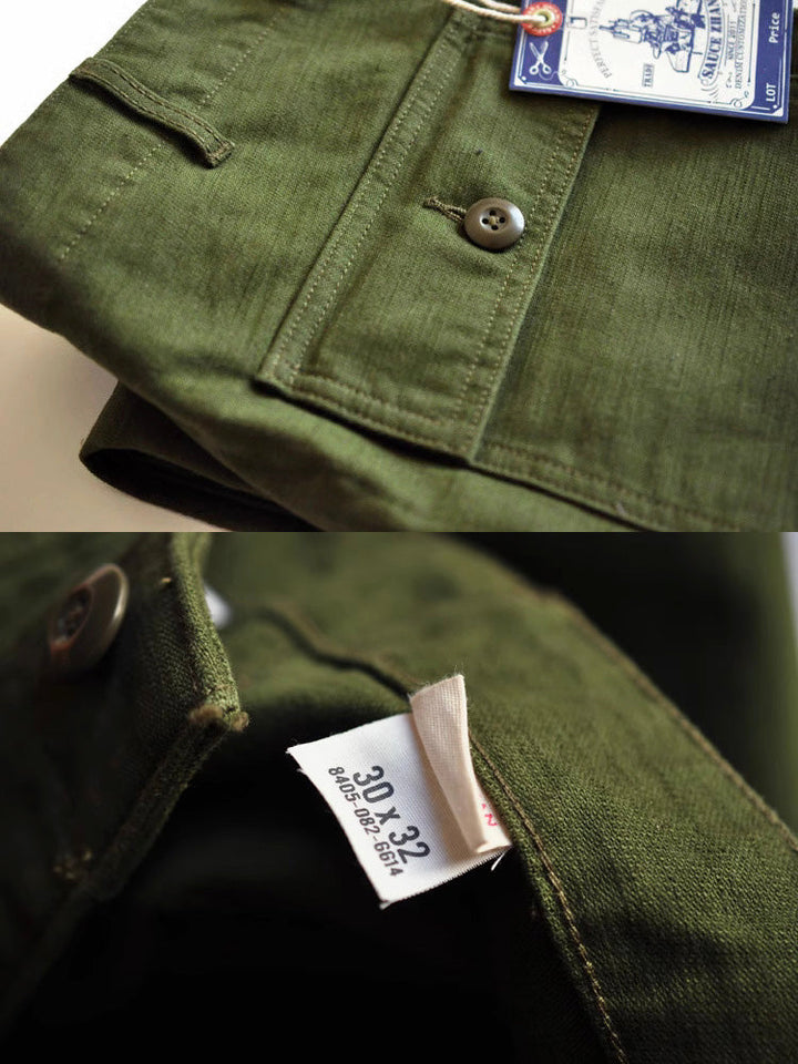 Pantalones casuales rectos para hombre inspirados en los OG-107 fatigue