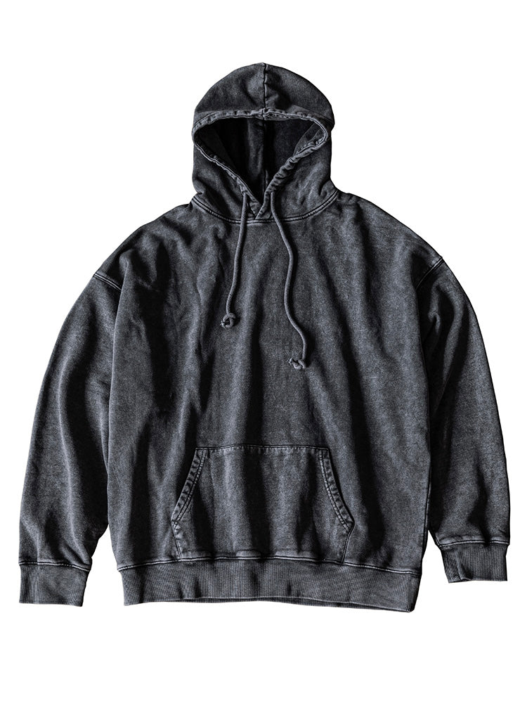 Sudadera oversize con capucha lavada de 14.5 oz para hombre